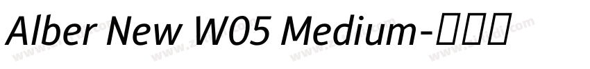 Alber New W05 Medium字体转换